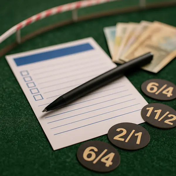 用于实时赛马投注的数字化投注界面