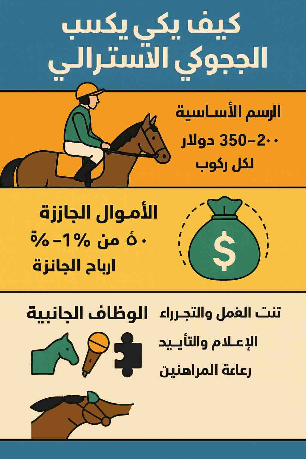 رسم توضيحي لتفصيل دخل الفرسان