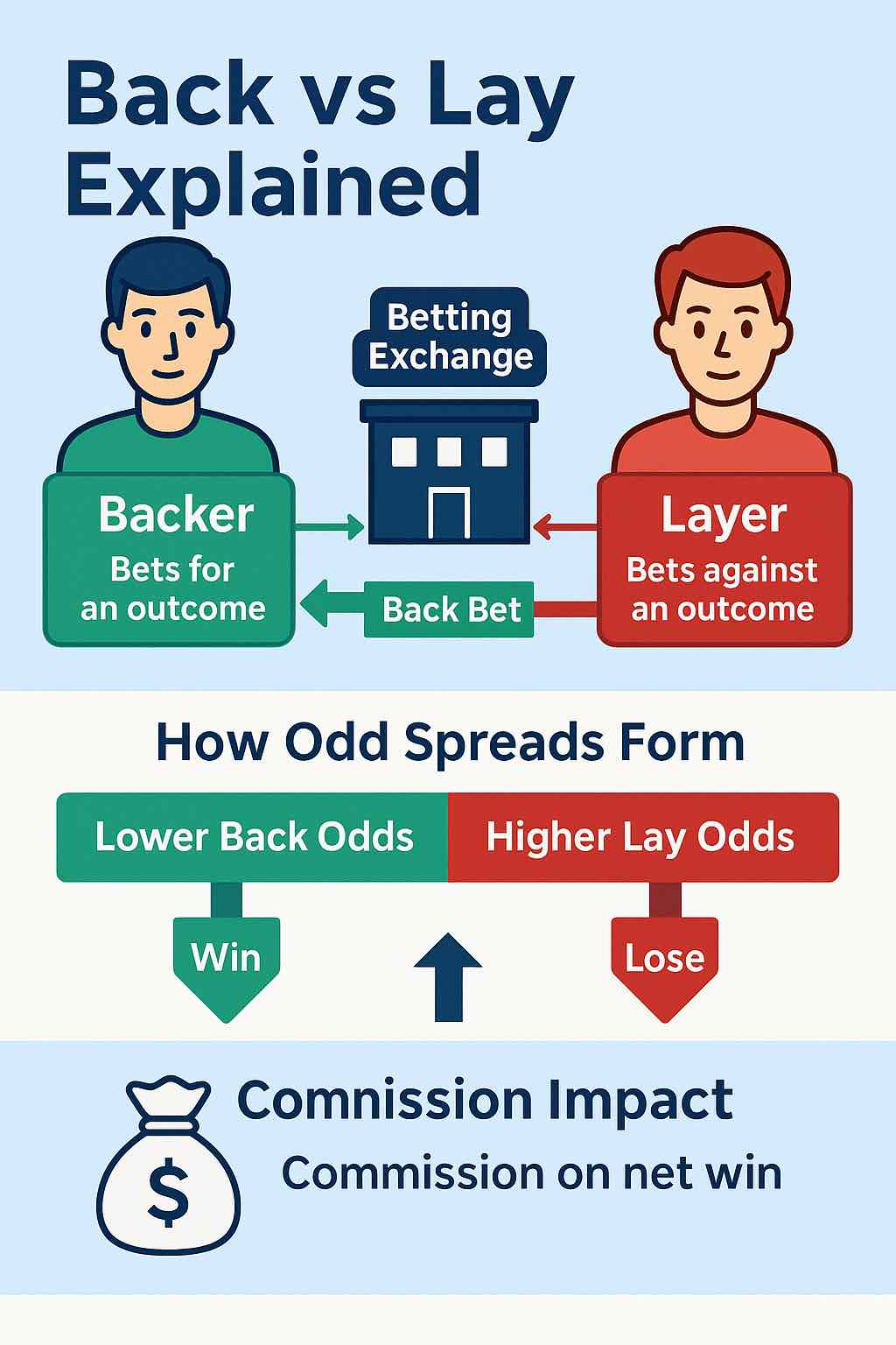 Back vs Lay Betting Infographic
