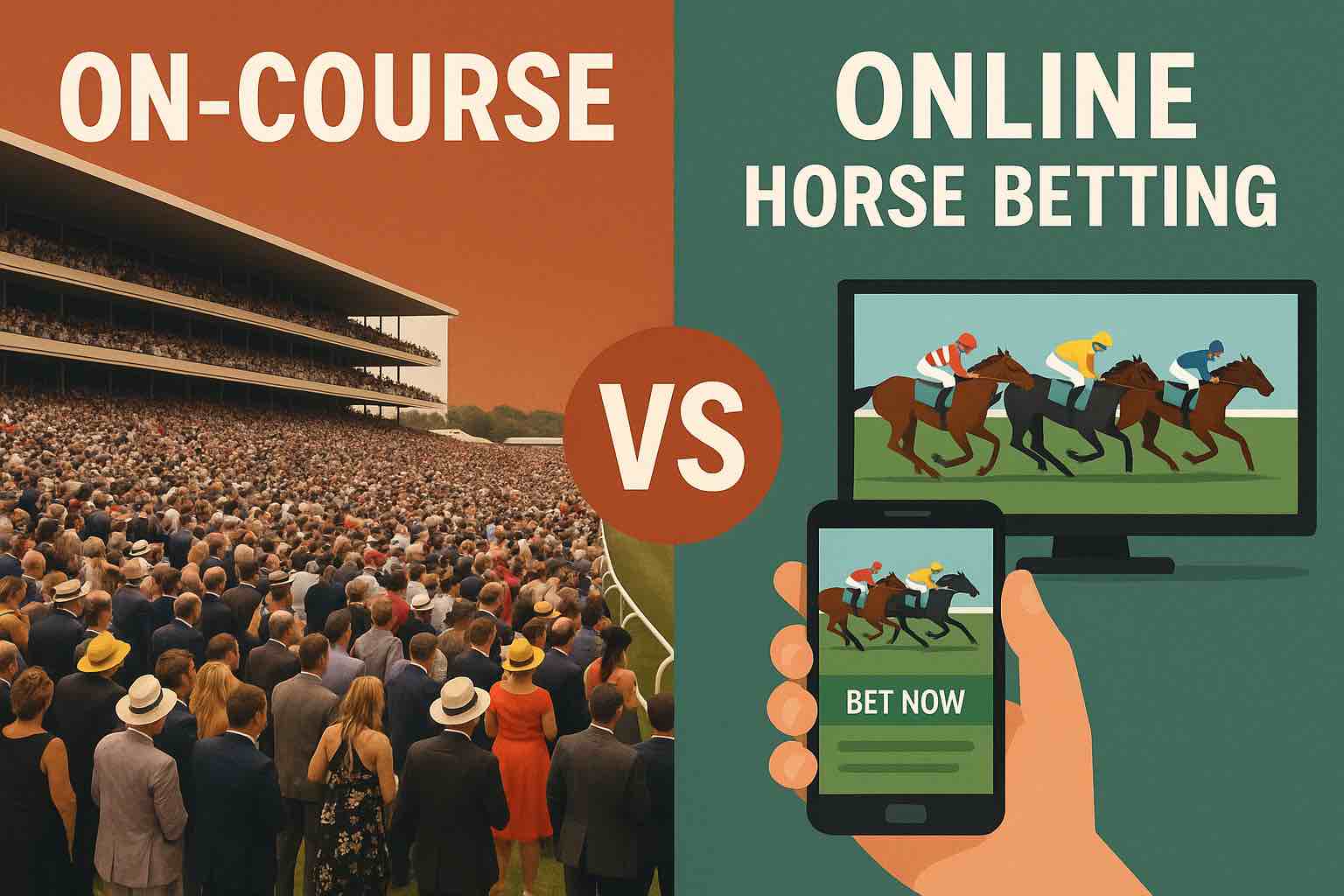 On-course betting crowd vs online betting on phone and TV