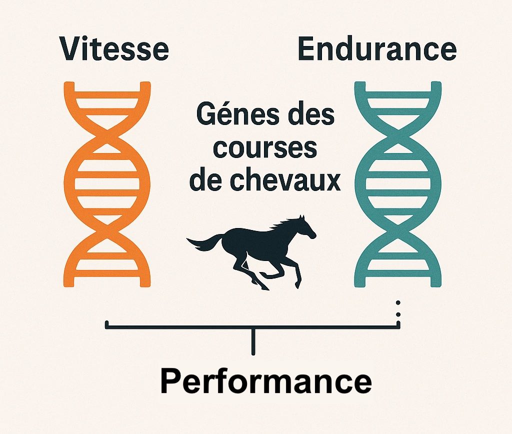 Diagramme des gènes de course de chevaux : vitesse vs endurance