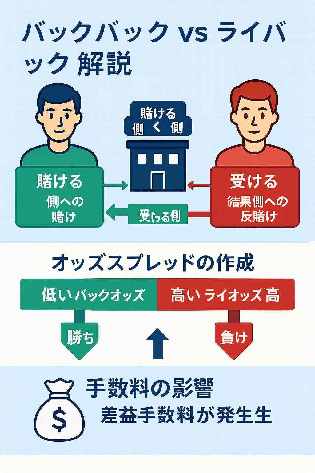 バックとレイの違いを図解