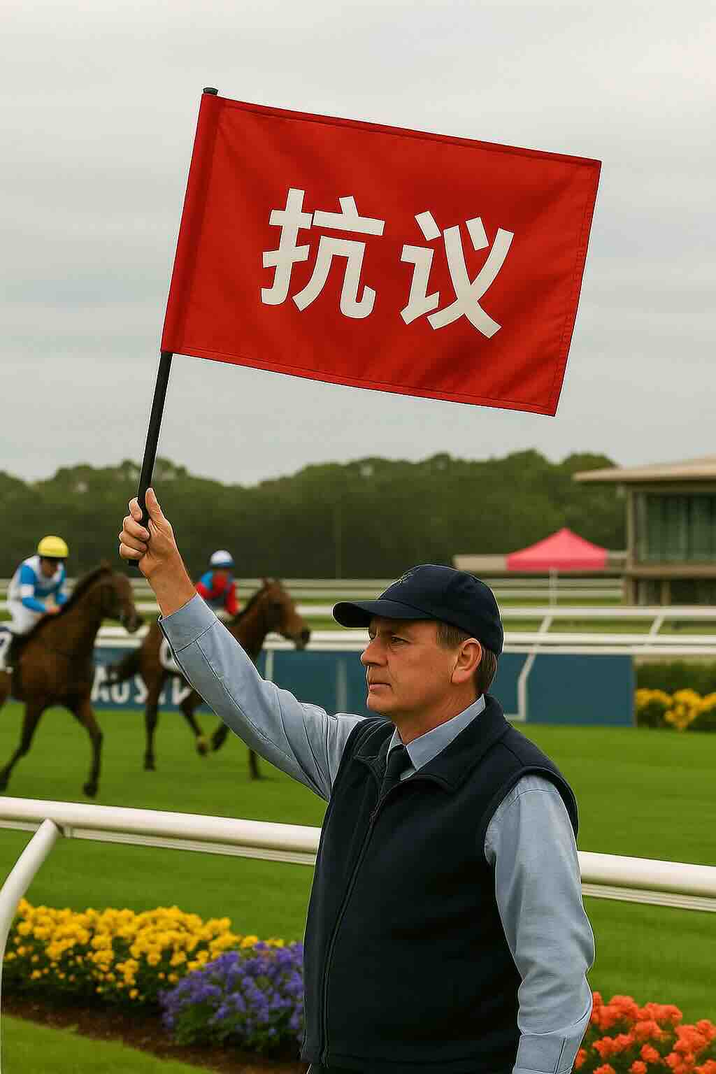 赛道边升起了申诉旗